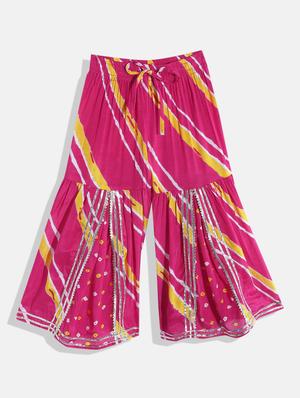 girls bandhani kurta sharara set - 18518646 - Standard Image - 3
