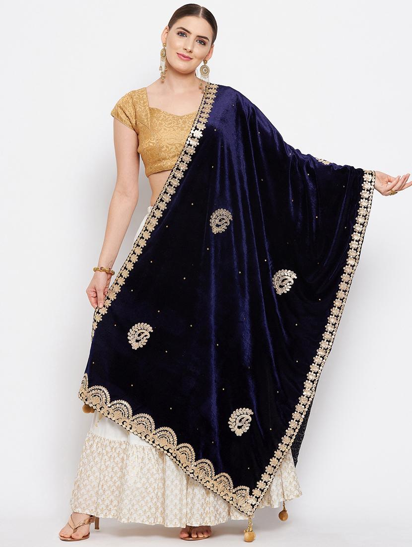 gotta patti velvet dupatta - 18519327 - Zoom Image - 1