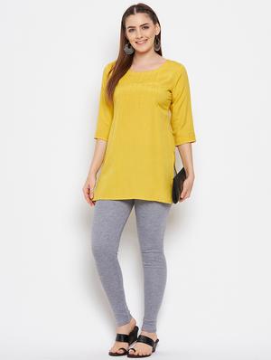 mid rise solid woolen legging - 18519362 - Standard Image - 5