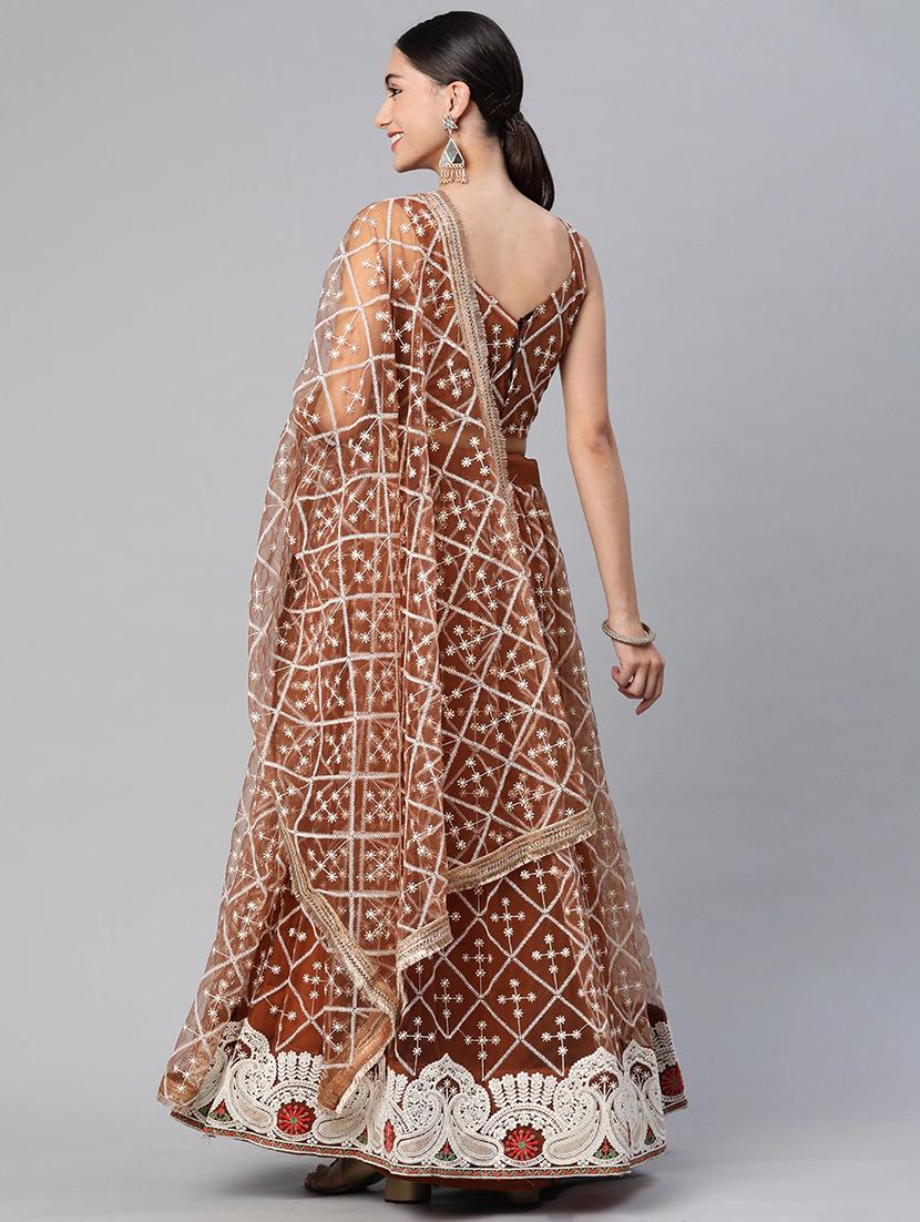 lehenga and choli with embroidery and sequence work and dupatta - 18519629 - Zoom Image - 3