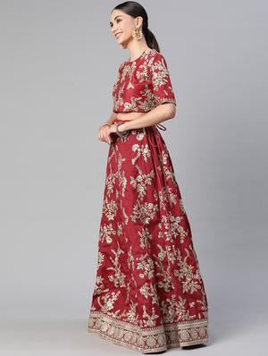 lehenga and choli with zari, sequence and embroidery work and dupatta - 18519644 - Standard Image - 2