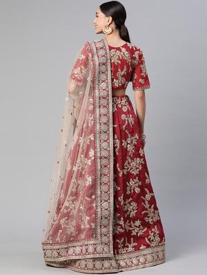 lehenga and choli with zari, sequence and embroidery work and dupatta - 18519644 - Standard Image - 3