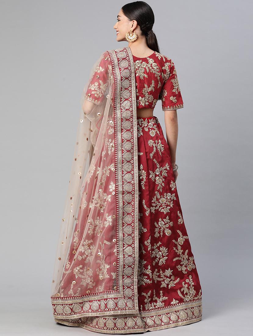 lehenga and choli with zari, sequence and embroidery work and dupatta - 18519644 - Zoom Image - 3