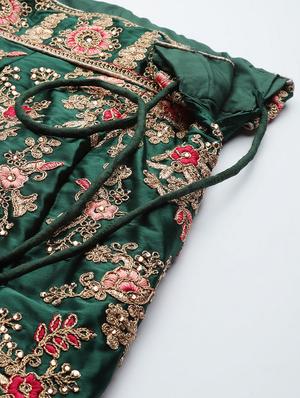 lehenga and choli with zari, embroidery, thread work and dupatta - 18519648 - Standard Image - 4