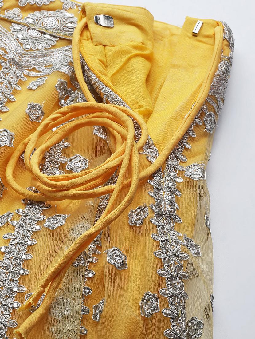embroidered semi-stitched lehenga choli with dupatta - 18519653 - Zoom Image - 5