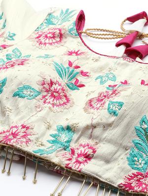 embroidered semi-stitched lehenga choli with dupatta - 18519662 - Standard Image - 5