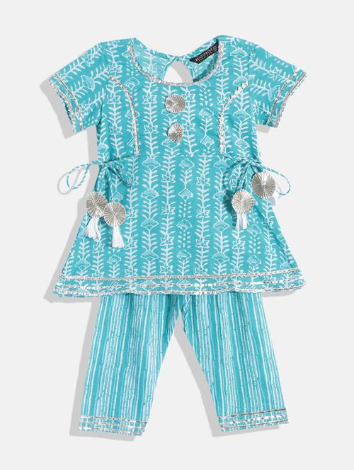girls floral kurta pant set - 18519698 - Standard Image - 1