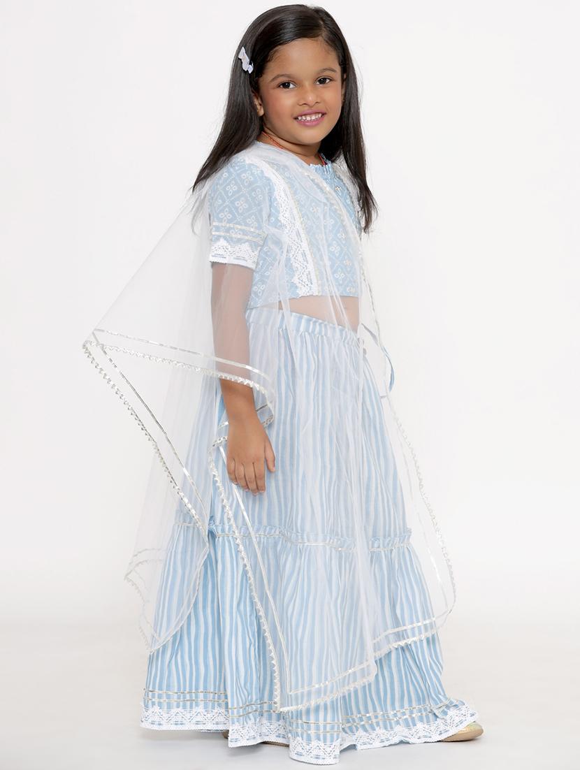 girls prinetd lehnga choli with dupatta - 18519897 - Zoom Image - 2