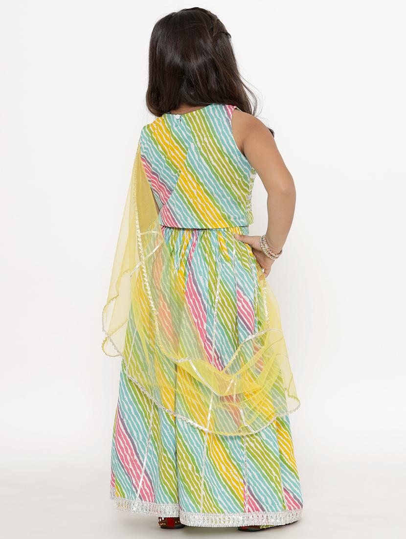 girls gota work lehnga choli with dupatta - 18519900 - Zoom Image - 3