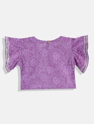 girls printed lehnga choli set with dupatta - 18519994 - Standard Image - 3
