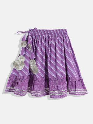 girls printed lehnga choli set with dupatta - 18519994 - Standard Image - 5