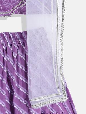 girls printed lehnga choli set with dupatta - 18519994 - Standard Image - 6