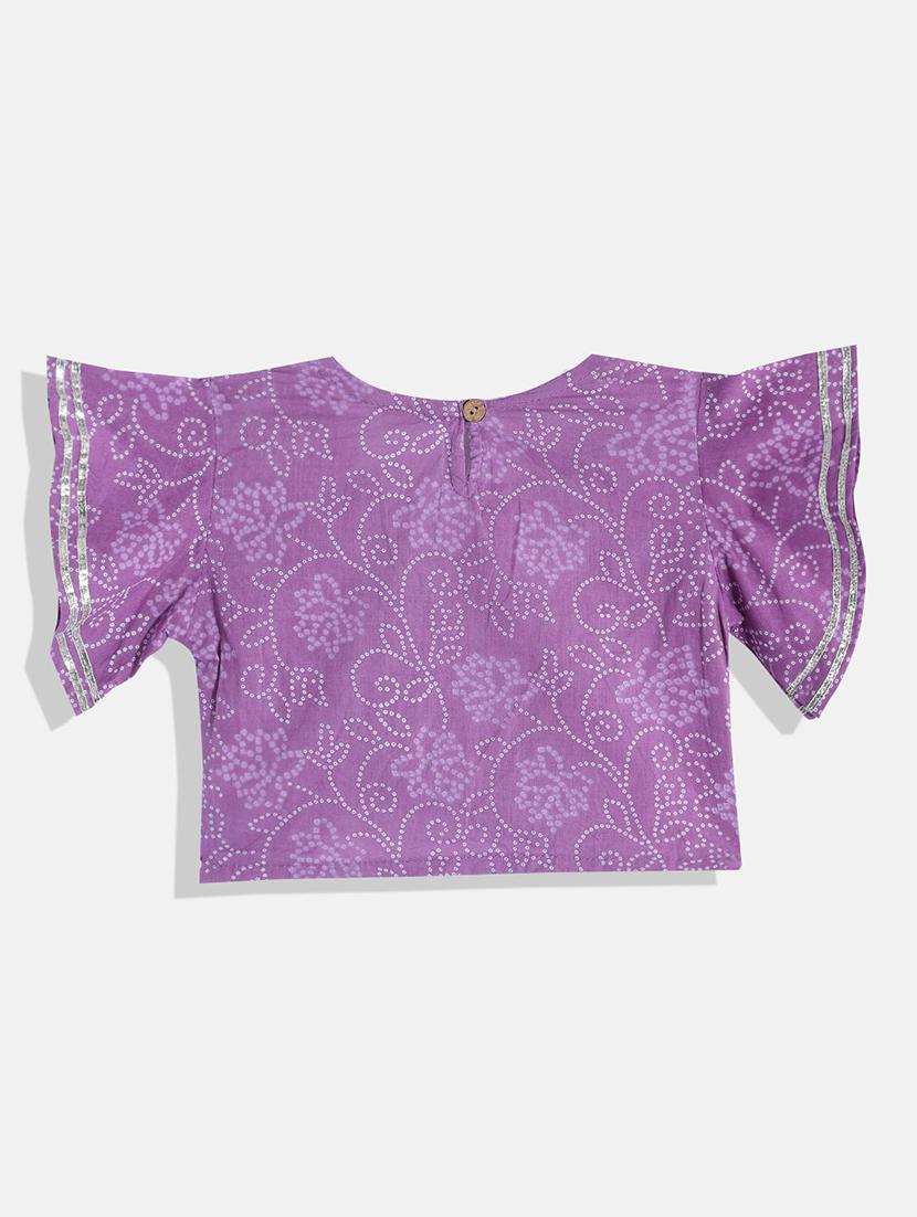girls printed lehnga choli set with dupatta - 18519994 - Zoom Image - 3