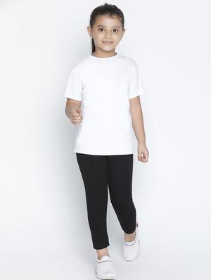 girls black solid legging - 18520122 - Standard Image - 4