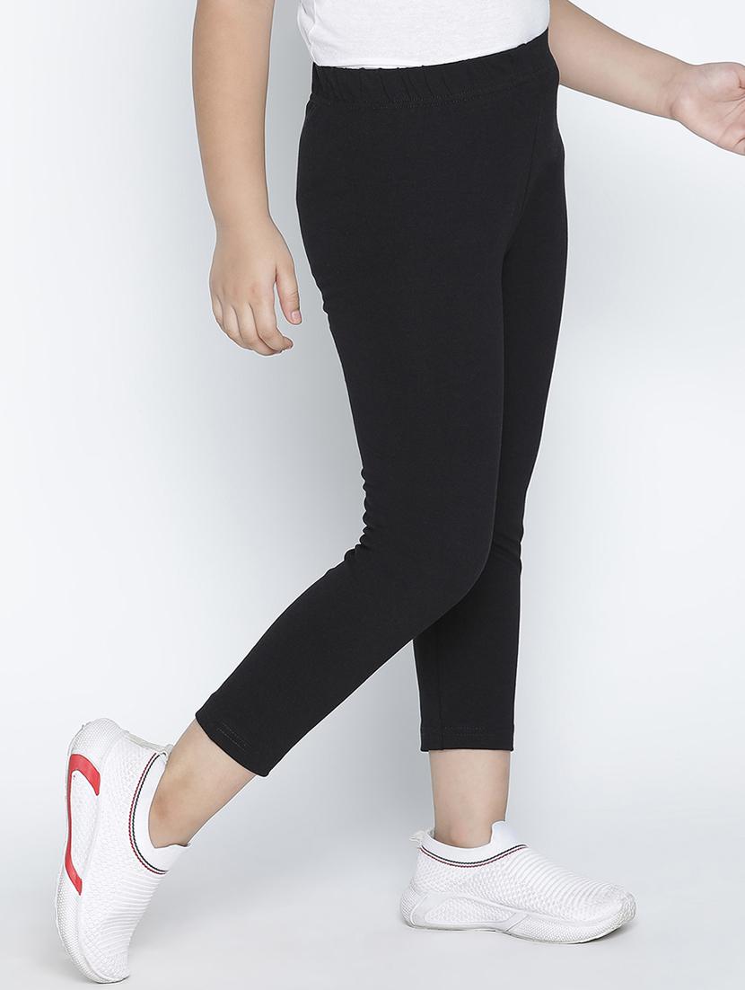 girls black solid legging - 18520122 - Zoom Image - 2