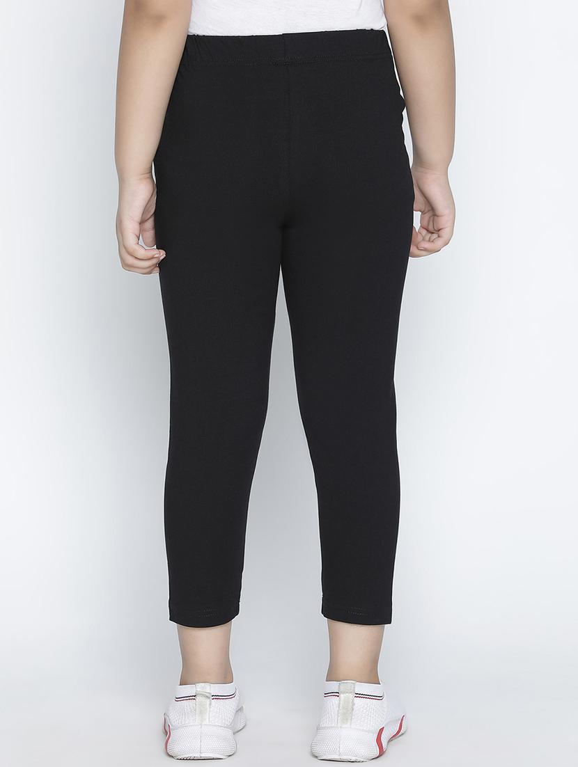 girls black solid legging - 18520122 - Zoom Image - 3