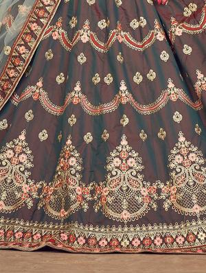 embroidered semi-stitched lehenga choli with dupatta - 18520162 - Standard Image - 3