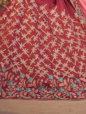 embroidered semi-stitched lehenga choli with dupatta - 18520163 - Standard Image - 4