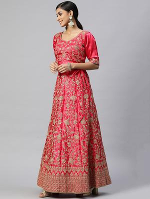 embroidered unstitched lehenga choli with dupatta - 18520188 - Standard Image - 2