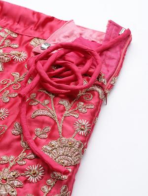 embroidered unstitched lehenga choli with dupatta - 18520188 - Standard Image - 4