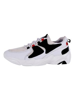 mens white lace up sport shoe - 18524109 - Standard Image - 2