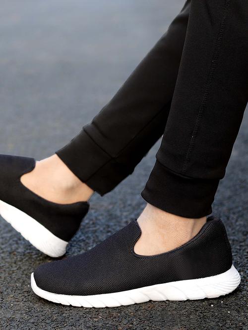 mens black slip on sport shoe - 18524114 - Standard Image - 1