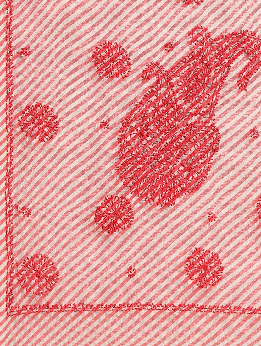 ada hand-embroidered pink kota leheriya saree with chikankari work with blouse - 18524388 - Zoom Image - 4