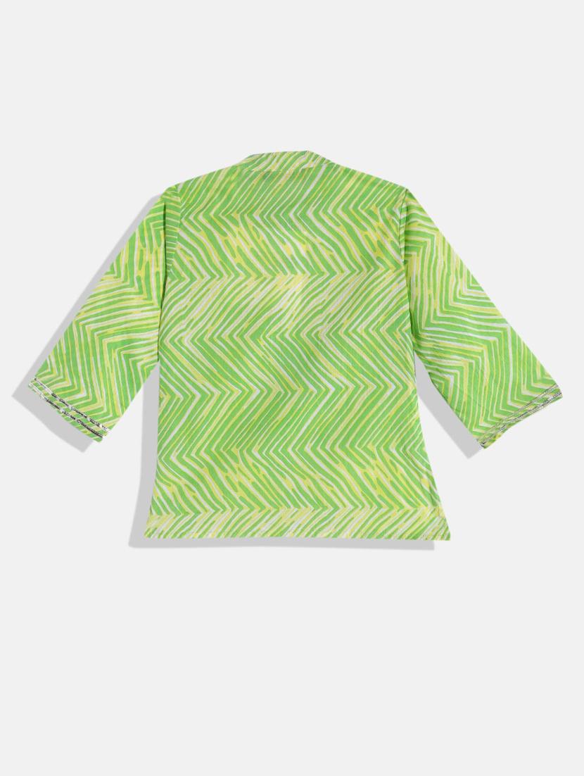 boys green printed kurta pyjama set - 18524449 - Zoom Image - 2