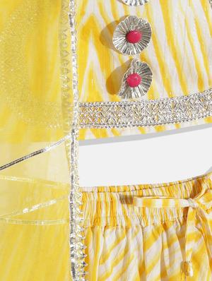 girls gota work lehnga choli with dupatta - 18524485 - Standard Image - 3