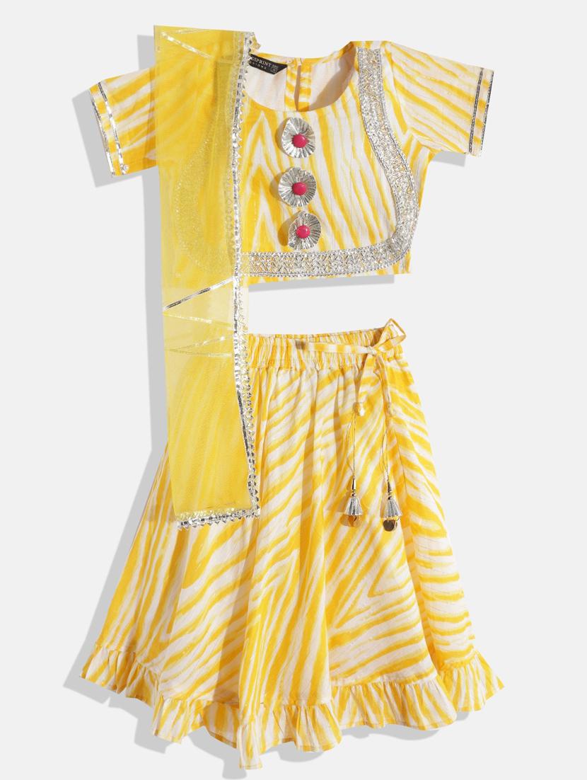 girls gota work lehnga choli with dupatta - 18524485 - Zoom Image - 1