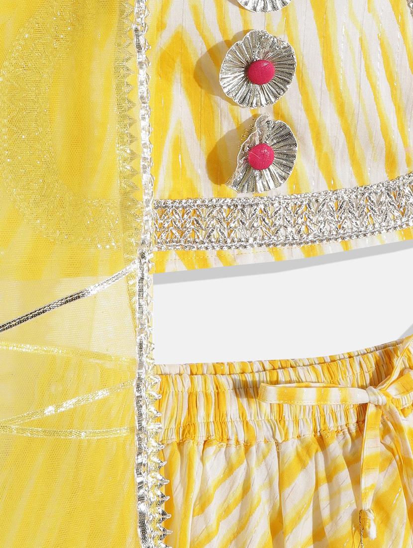 girls gota work lehnga choli with dupatta - 18524485 - Zoom Image - 3