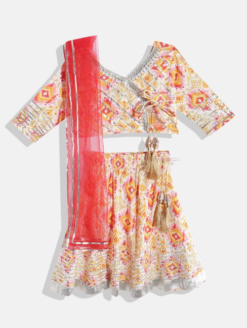 girls gota work lehnga choli with dupatta - 18524492 - Standard Image - 1