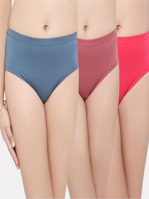 pack of 3 high rise solid hipster panty - 18524570 - Standard Image - 1