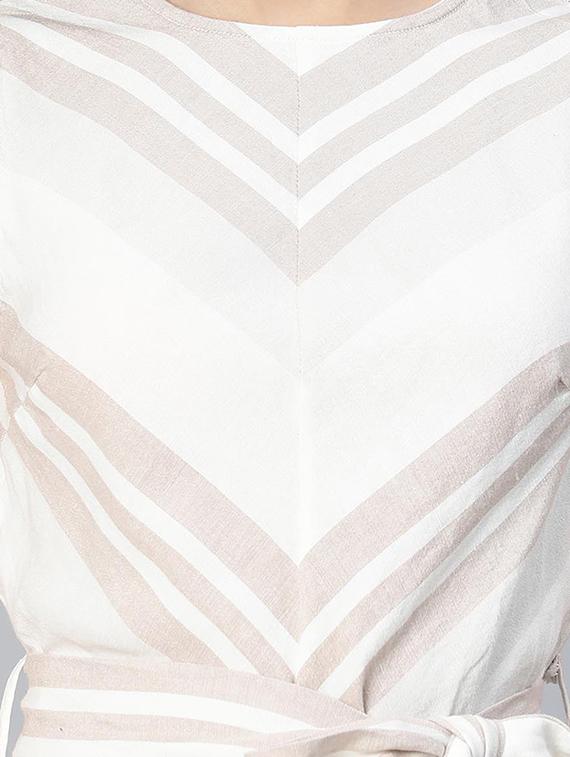 round neck striped regular top - 18524599 - Zoom Image - 5