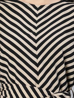 round neck striped regular top - 18524600 - Standard Image - 5