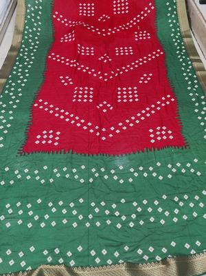 womens bandhani saree double color - - 18525817 - Standard Image - 2