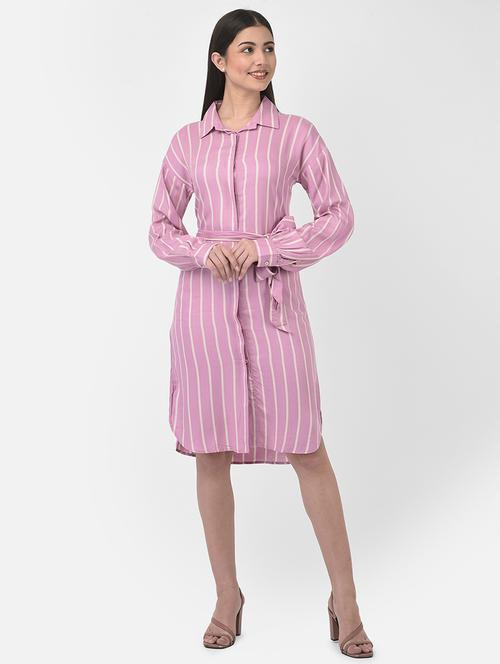 tie front striped dress - 18526071 - Standard Image - 1
