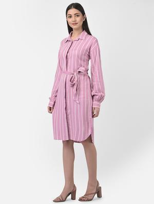 tie front striped dress - 18526071 - Standard Image - 2