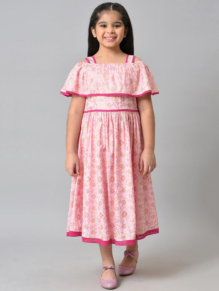 girls printed long frock - 18526165 - Zoom Image - 1