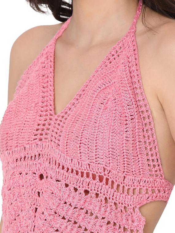 tie back crochet crop top - 18526227 - Zoom Image - 5