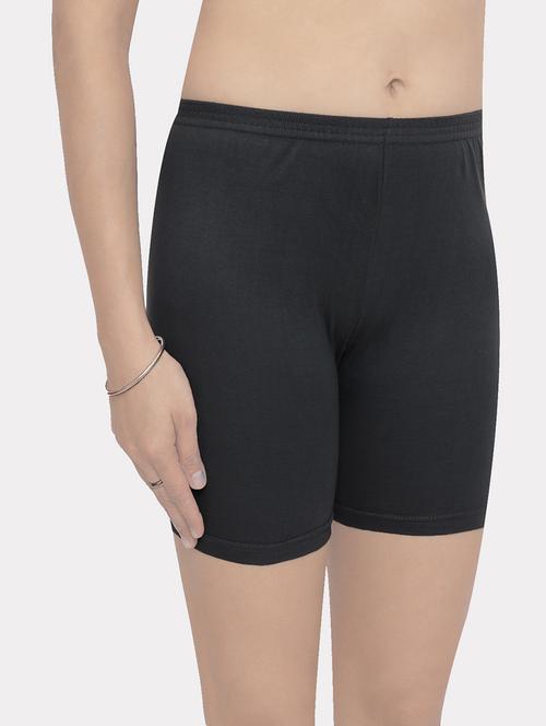 black solid boy shorts panty - 18526237 - Standard Image - 1