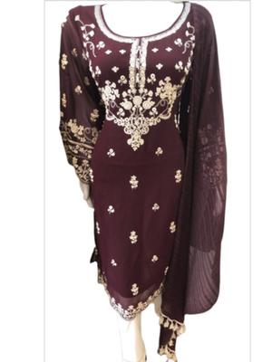 women kurta bottom dupatta set - 18526268 - Standard Image - 2