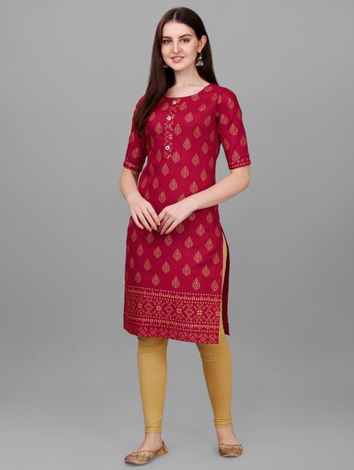 ethnic motif straight kurti - 18527289 - Standard Image - 1