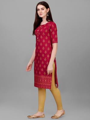 ethnic motif straight kurti - 18527289 - Standard Image - 2