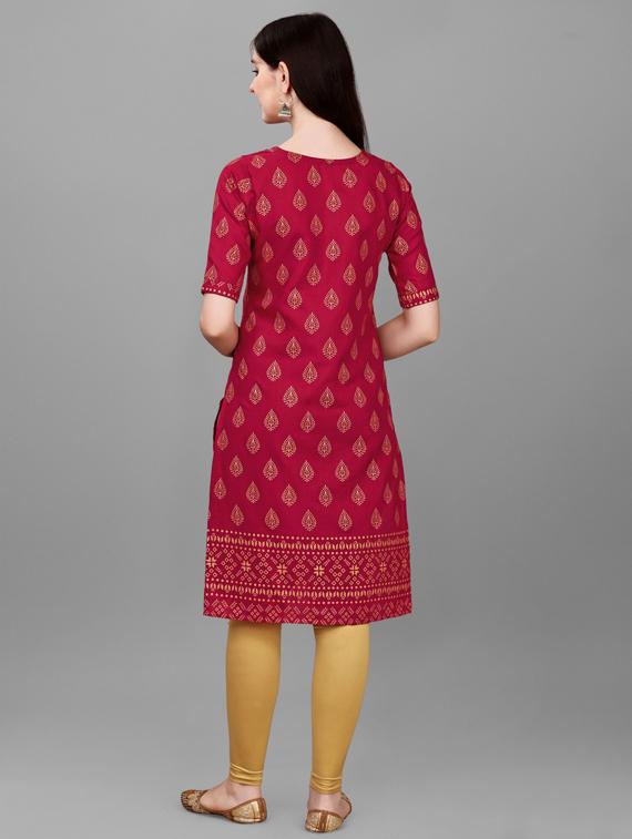 ethnic motif straight kurti - 18527289 - Zoom Image - 3