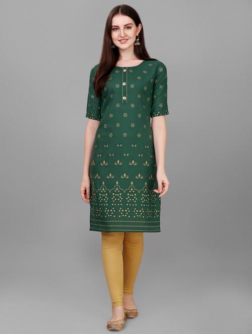 ethnic motif straight kurti - 18527293 - Standard Image - 1