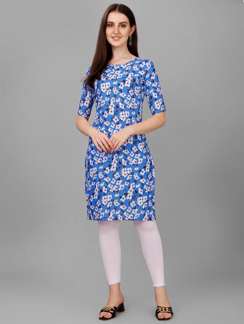 printed straight kurti - 18527297 - Standard Image - 1