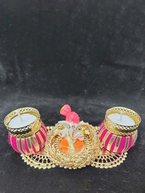 golden pooja thali set - 18528387 - Standard Image - 2