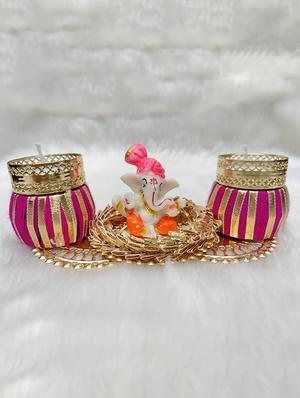 golden pooja thali set - 18528387 - Standard Image - 3