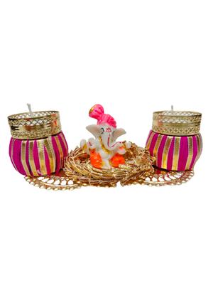 golden pooja thali set - 18528387 - Standard Image - 4
